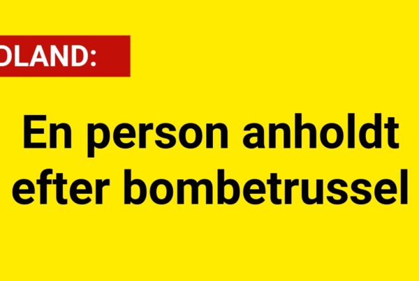 En person anholdt efter bombetrussel