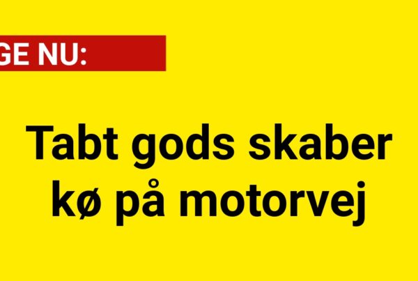 Tabt gods skaber kø på motorvej
