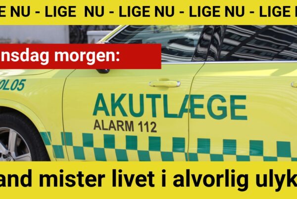Onsdag morgen: Mand mister livet i alvorlig ulykke