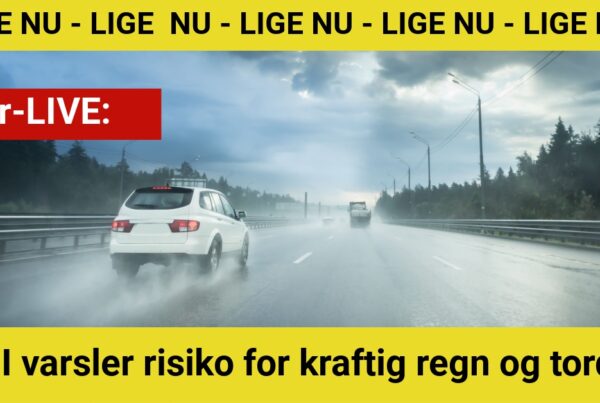 DMI varsler risiko for kraftig regn og torden