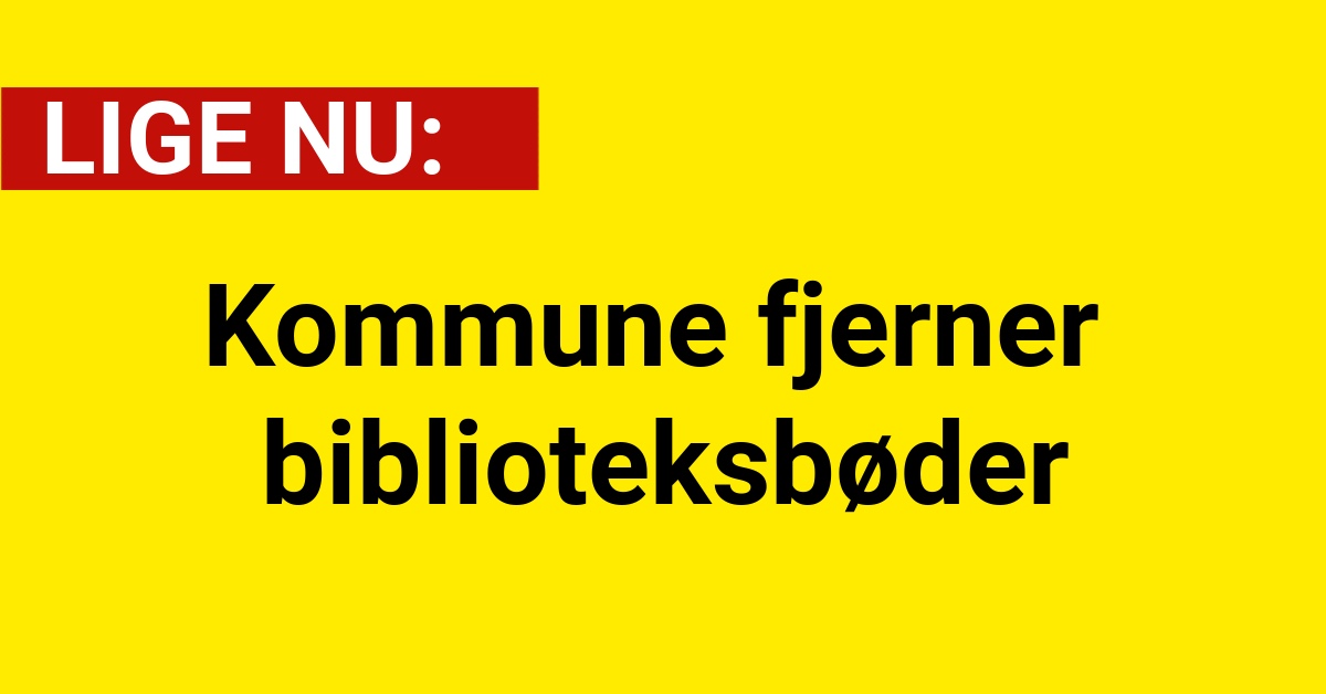 Kommune fjerner biblioteksbøder