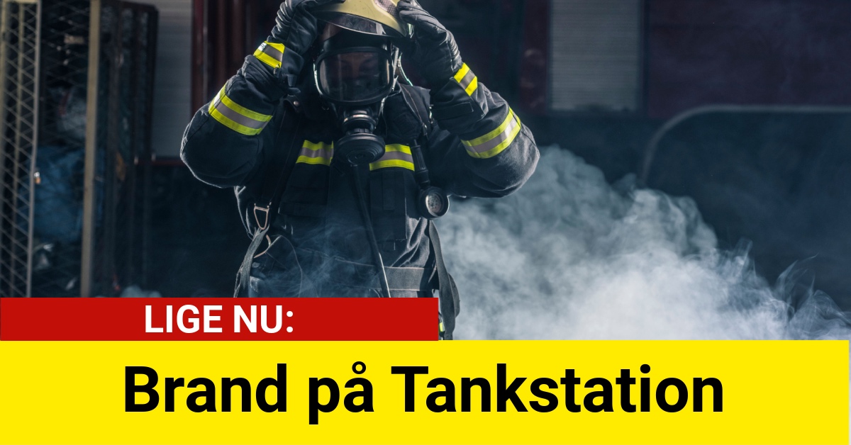 Brand på Tankstation