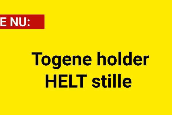 LIGE NU: Togene holder HELT stille