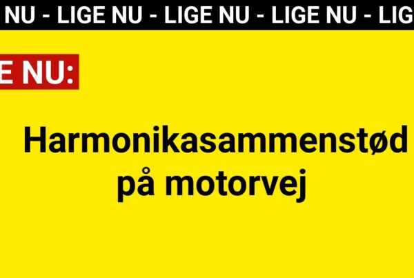 LIGE NU: Harmonikasammenstød på motorvej