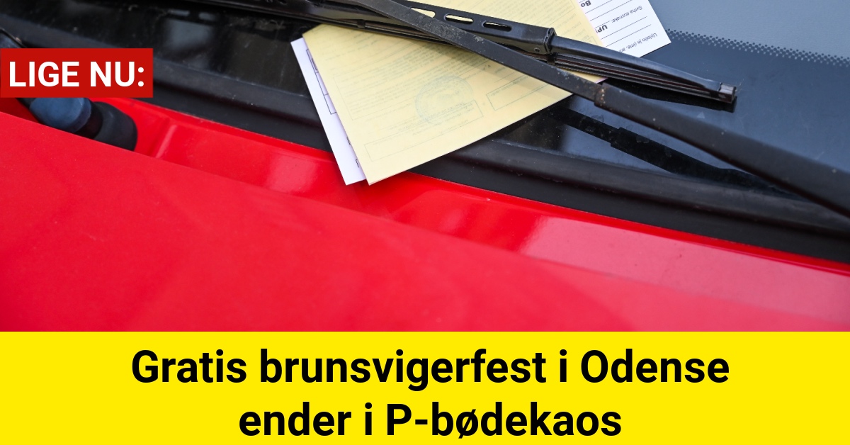 Gratis brunsvigerfest i Odense ender i P-bødekaos