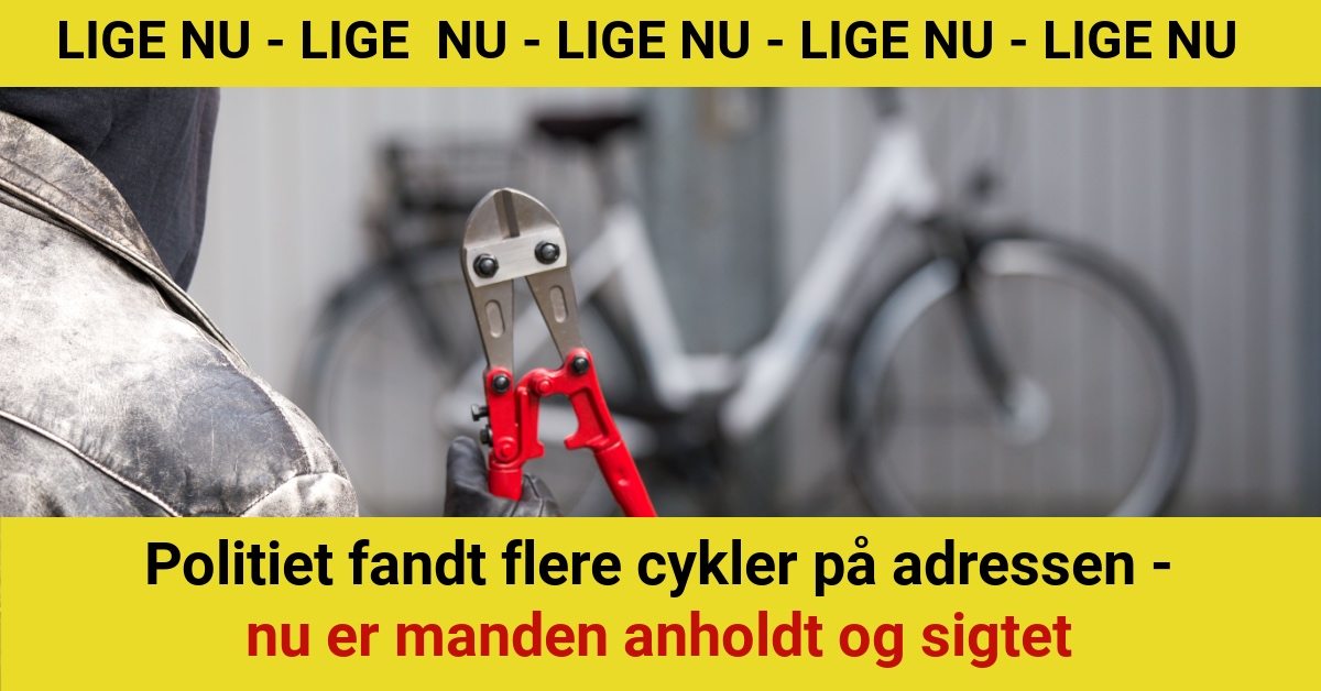 Politiet fandt flere cykler på adressen - nu er manden anholdt og sigtet