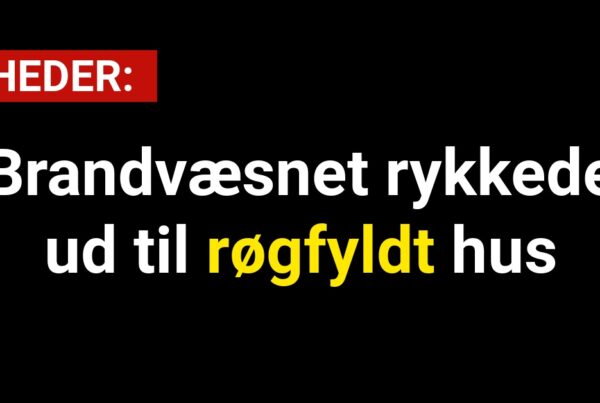 Brandvæsnet rykkede ud til røgfyldt hus