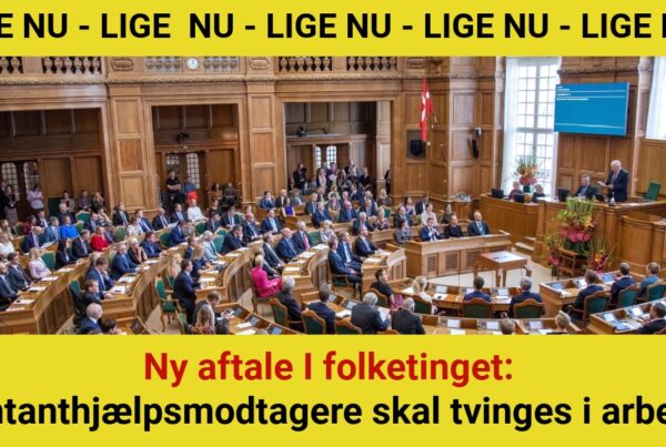 Ny aftale I folketinget: Kontanthjælpsmodtagere skal tvinges i arbejde