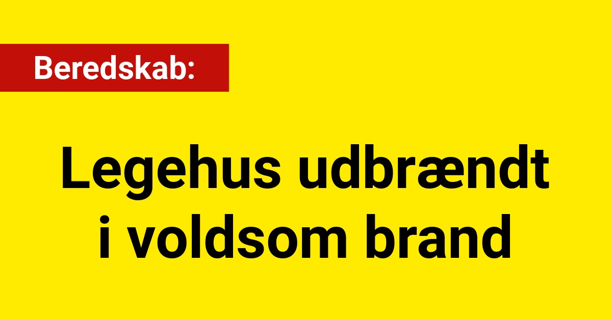 Legehus udbrændt i voldsom brand