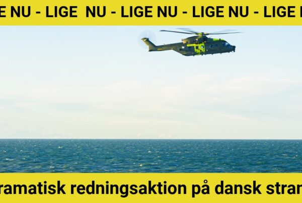 Dramatisk redningsaktion på dansk strand