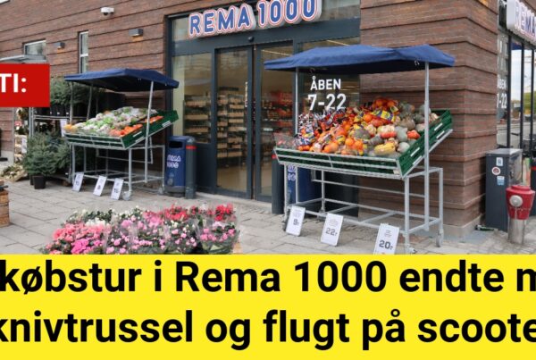 Indkøbstur i Rema 1000 endte med knivtrussel og flugt på scooter