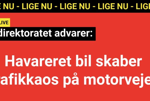 Havareret bil skaber trafikkaos på motorvejen