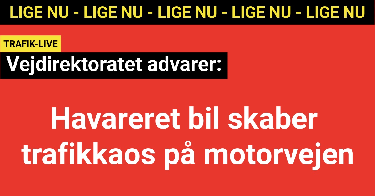 Havareret bil skaber trafikkaos på motorvejen