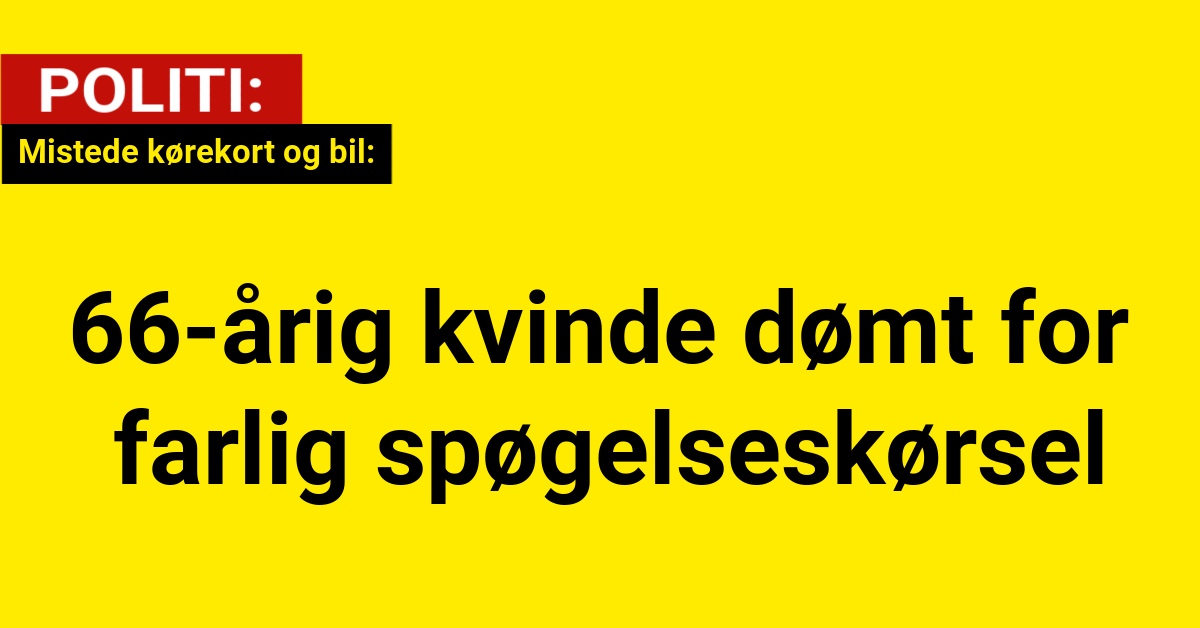 Mistede kørekort og bil