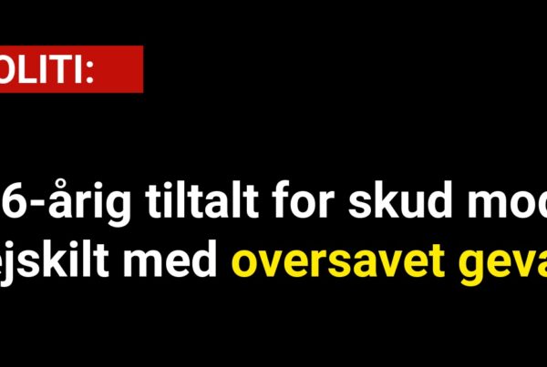 26-årig tiltalt for skud mod vejskilt med oversavet gevær