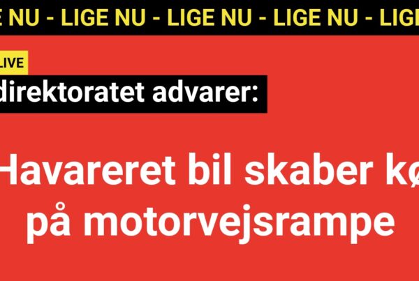 havareret bil skaber lø på motorvejsrampe