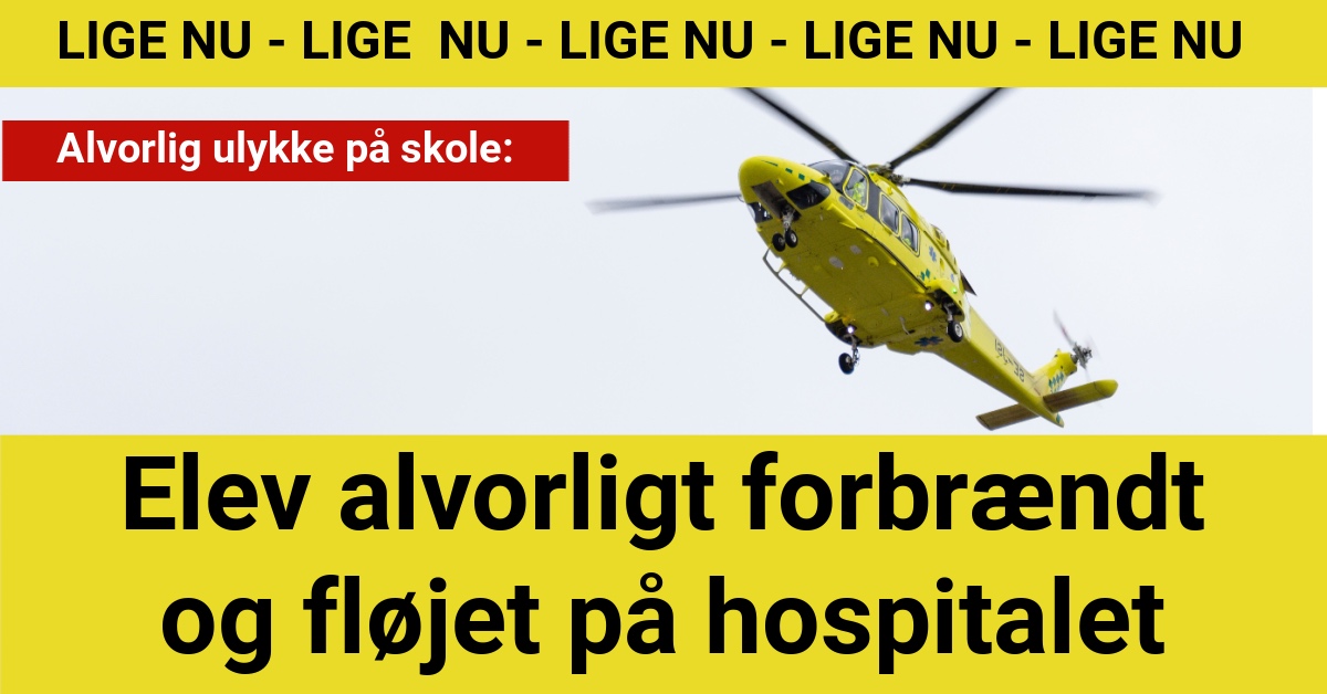 Alvorlig ulykke på skole: