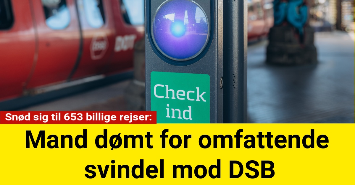 Mand dømt for omfattende svindel mod DSB: Snød sig til 653 billige rejser