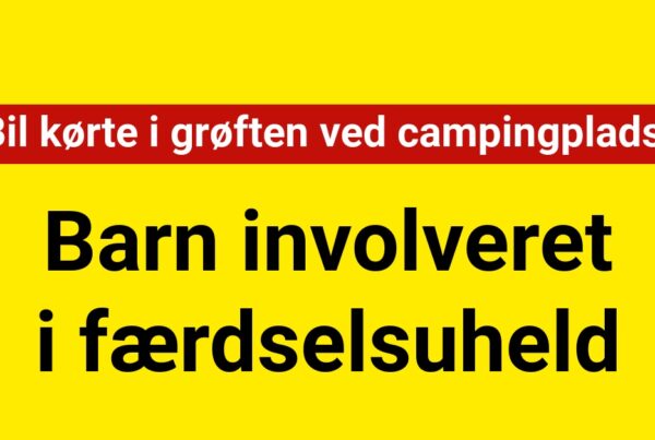 Barn involveret i færdselsuheld: Bil kørte i grøften ved campingplads