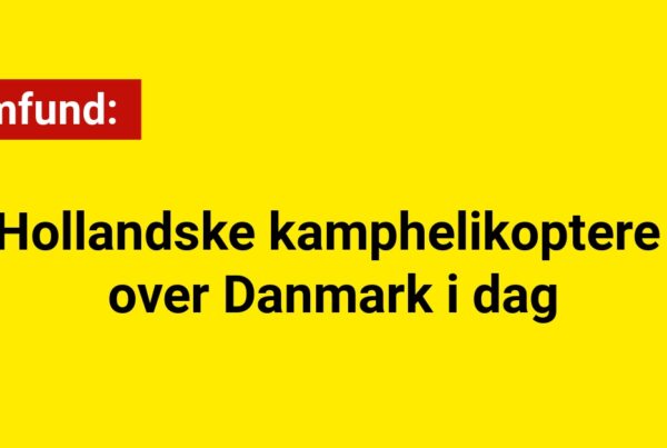 Hollandske kamphelikoptere over Danmark i dag