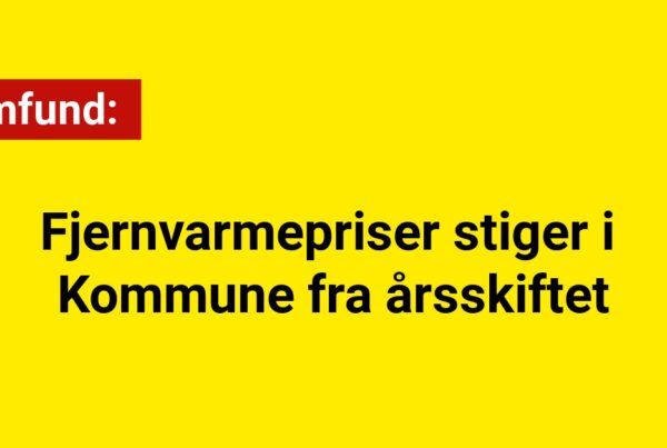 Fjernvarmepriser stiger i Kommune fra årsskiftet