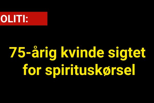 75-årig kvinde sigtet for spirituskørsel