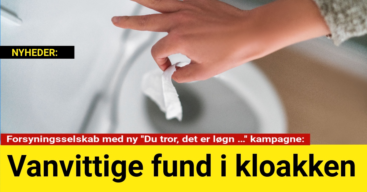 Vanvittige fund i kloakken får forsyningsselskab til at tage affære med ny kampagne