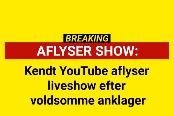 Kendt YouTube aflyser liveshow efter voldsomme anklagerKendt YouTube aflyser liveshow efter voldsomme anklager