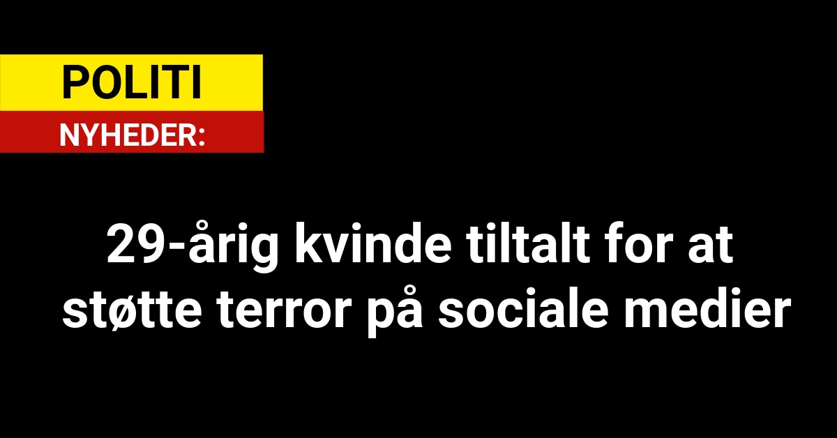 29-årig kvinde tiltalt for at støtte terror på sociale medier