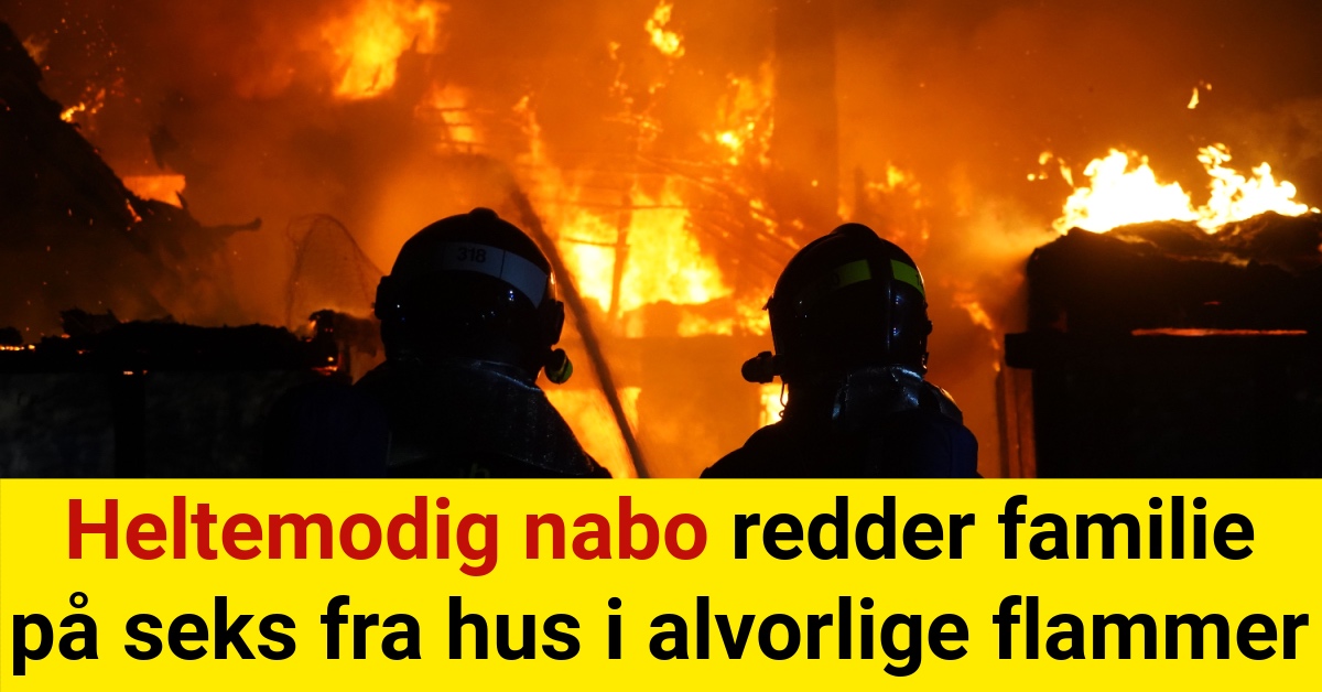 Heltemodig nabo redder familie på seks fra hus i alvorlige flammer