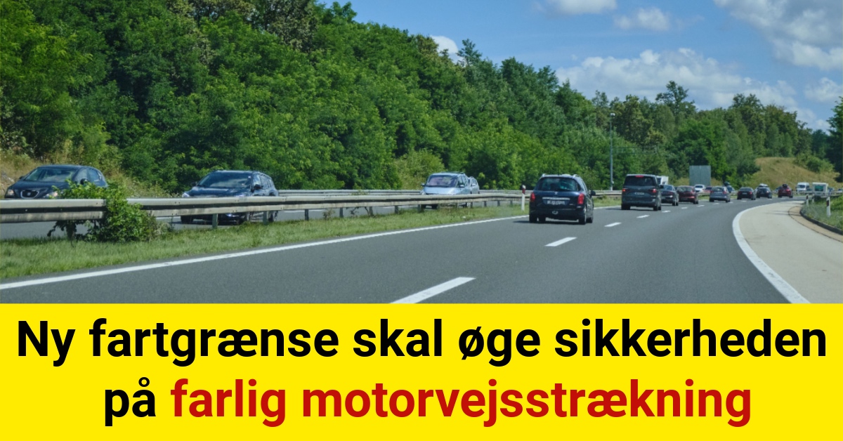 Ny fartgrænse skal øge sikkerheden på farlig motorvejsstrækning