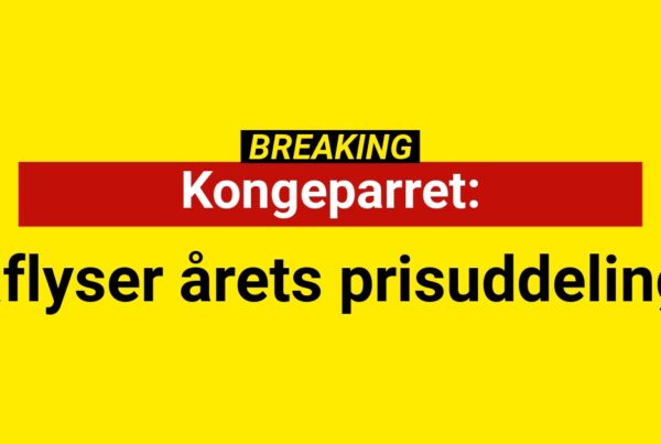 BREAKING: Kongeparret aflyser årets prisuddeling