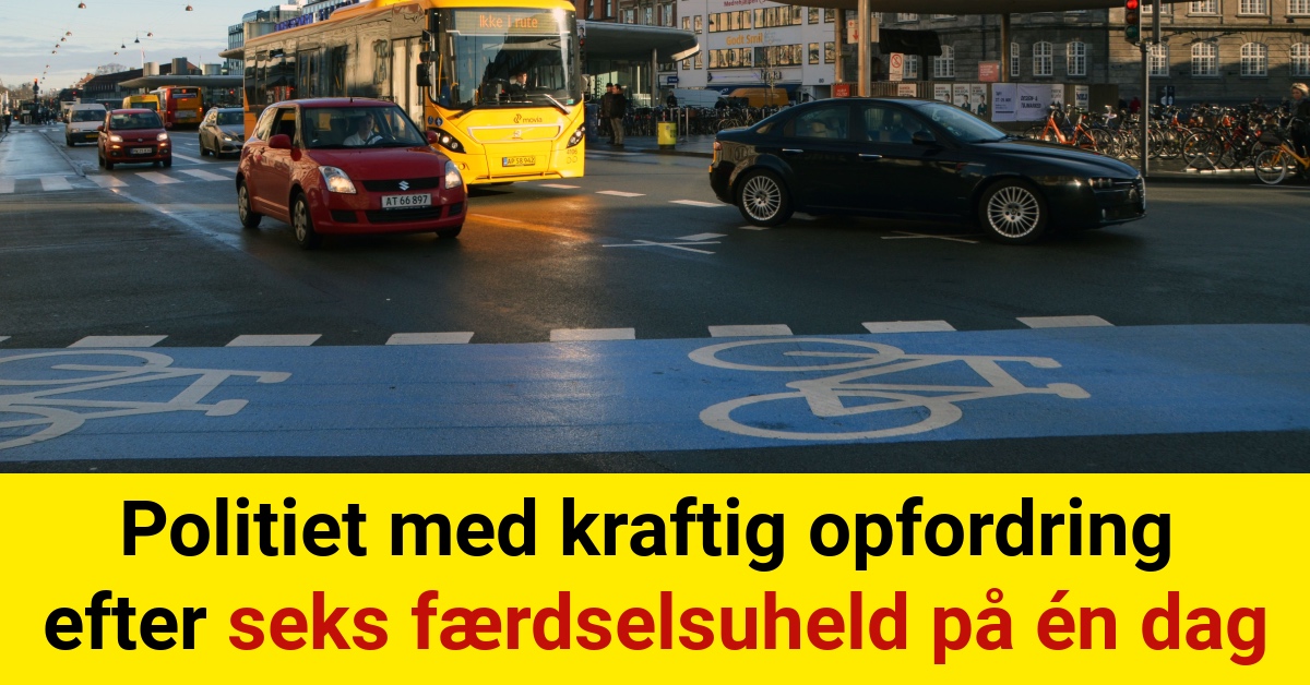 Politiet med kraftig opfordring efter seks færdselsuheld på én dag