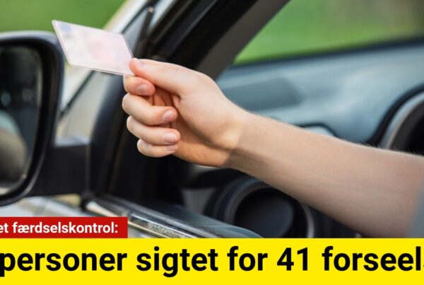 Storstilet færdselskontrol: 31 personer sigtet for 41 forseelser