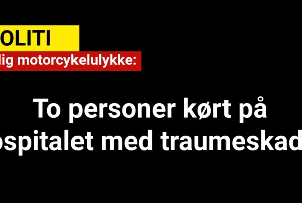 Alvorlig motorcykelulykke: To personer kørt på hospitalet med traumeskader