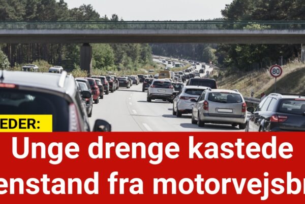 Dramatisk hændelse: Unge drenge kastede genstand fra motorvejsbro