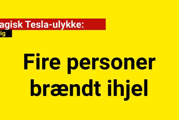 Tragisk Tesla-ulykke: Fire personer brændt ihjel