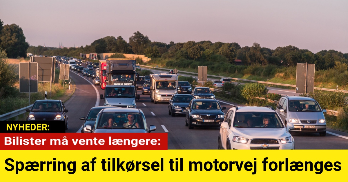 Spærring af tilkørsel til motorvej – bilister må vente længere