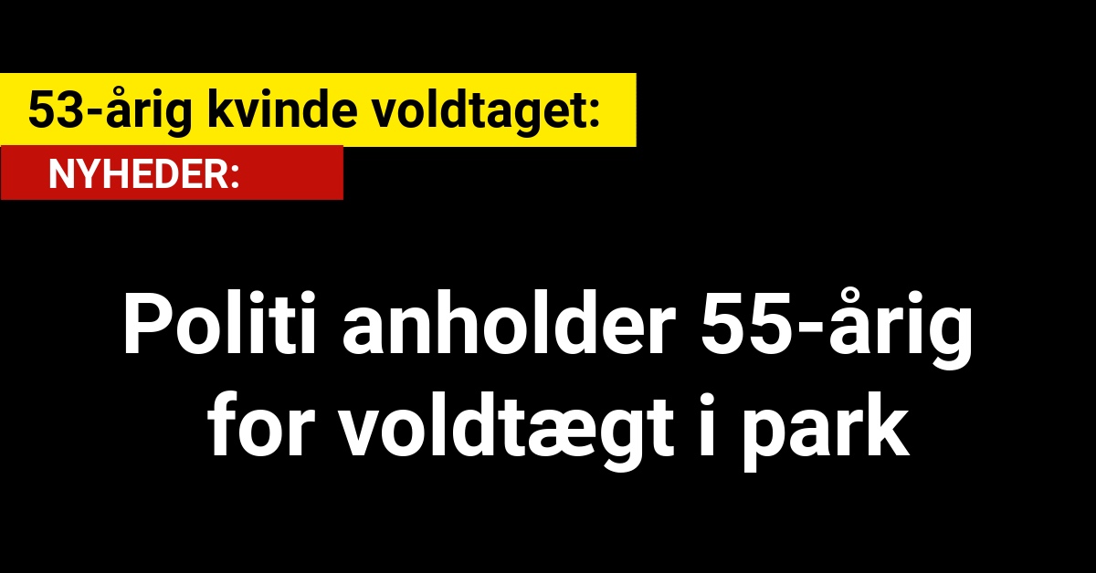 Politi anholder 55-årig for voldtægt i park