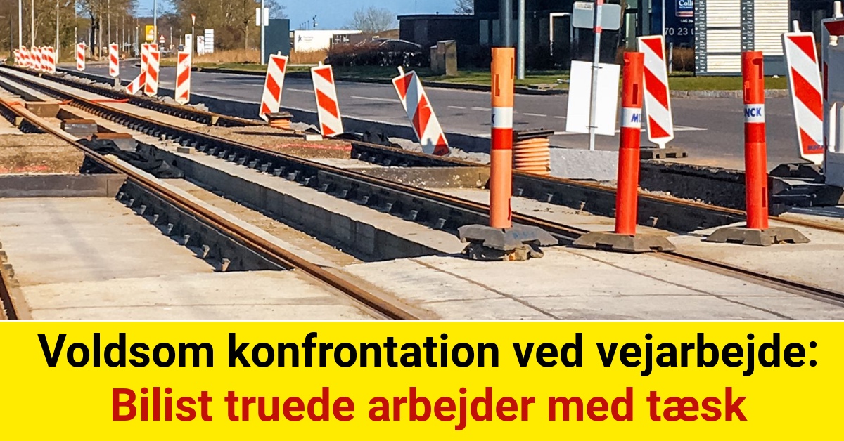 Voldsom konfrontation ved vejarbejde: Bilist truede arbejder med tæsk