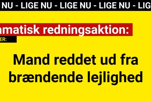 Dramatisk redningsaktion: Mand reddet fra brændende lejlighed