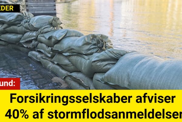 Forsikringsselskaber afviser 40% af stormflodsanmeldelser