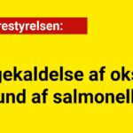 Tilbagekaldelse af oksekød på grund af salmonellafund