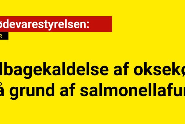 Tilbagekaldelse af oksekød på grund af salmonellafund