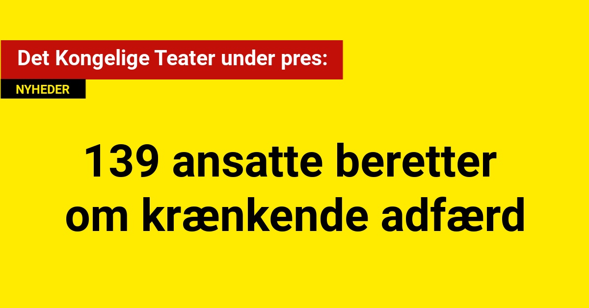 Det Kongelige Teater under pres: