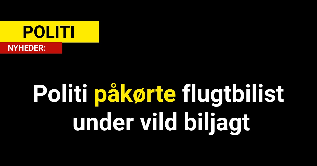 Politi påkørte flugtbilist under vild biljagt