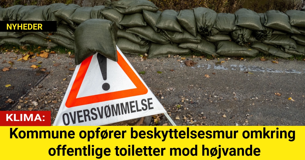 Kommune opfører beskyttelsesmur omkring offentlige toiletter mod højvande