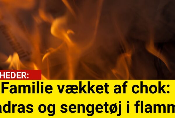 Familie vækket af chok: Madras og sengetøj i flammer