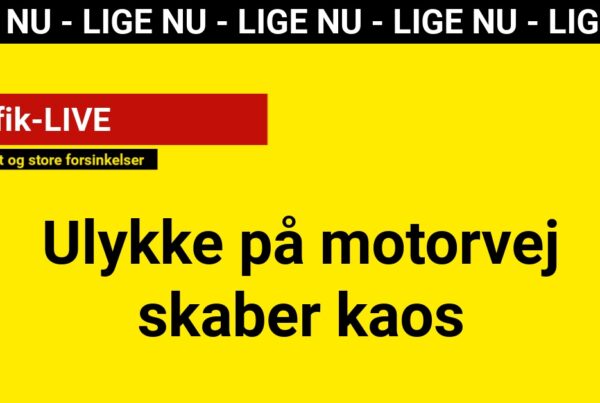 Ulykke på motorvej skaber kaos: Spor lukket og store forsinkelser