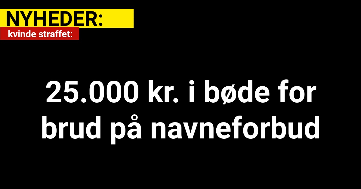 kvinde straffet: